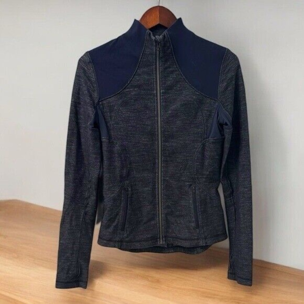 Lululemon Forme Jacket Women's size 8 Blue Slub Inkwell vintage